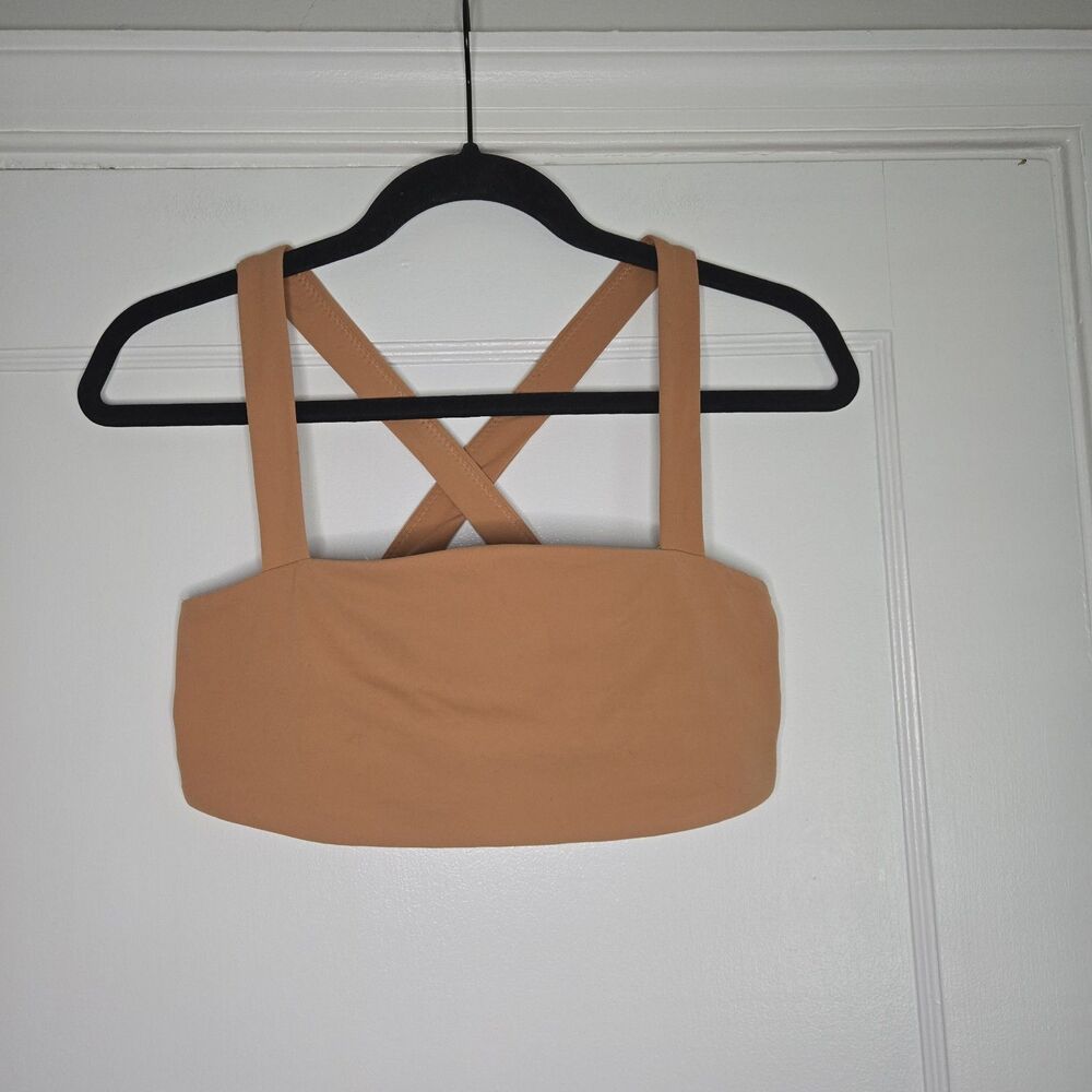 Aerie OFFLINE Medium Support Sports Bra Burnt Orange Wireless Pullover Crossback
